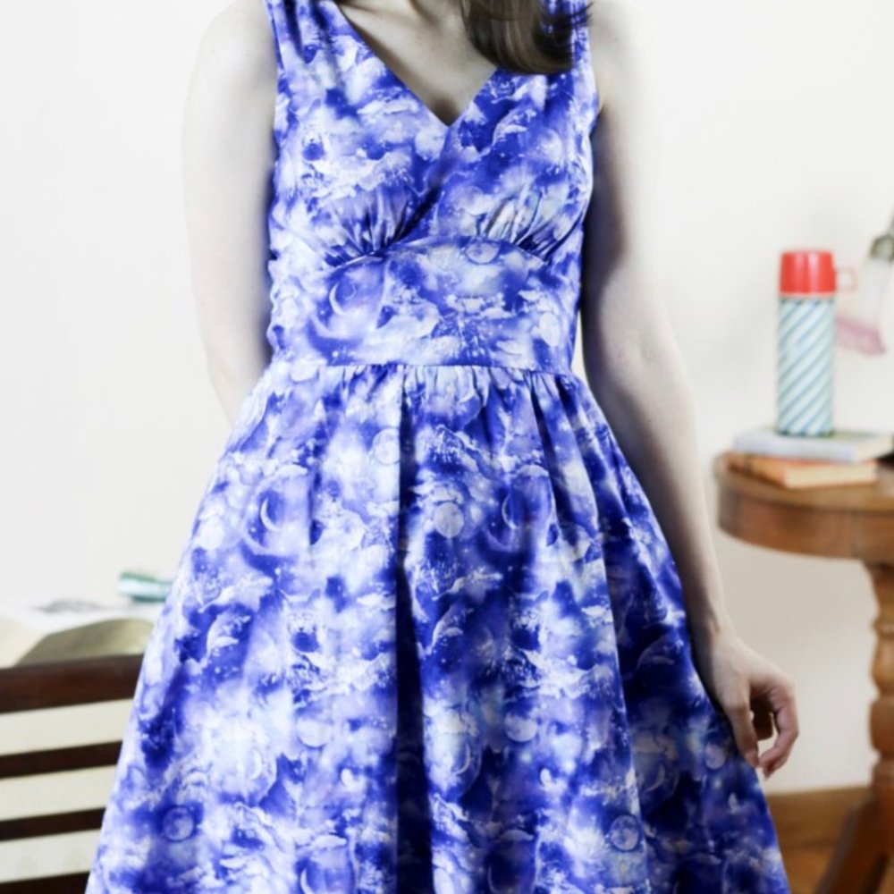 Retrolicious mystic cats dress, medium